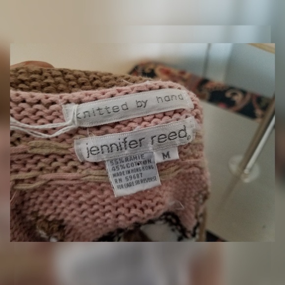 VTG Jennifer Reed HandKnit Cardigan Size M - Picture 3 of 5